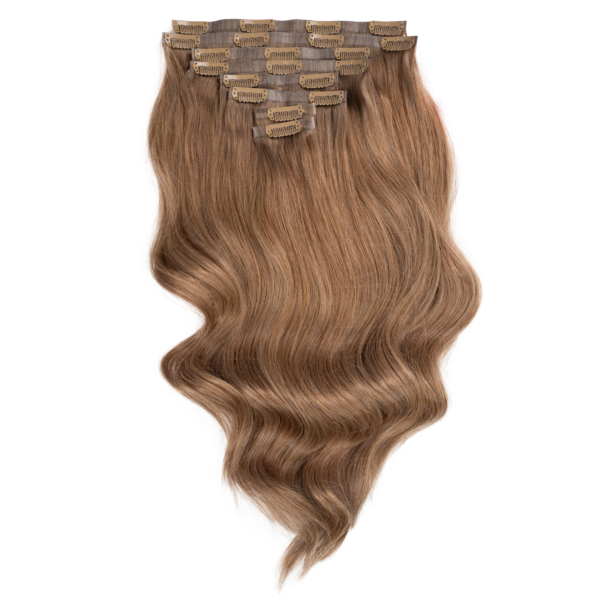 Deluxe Clip-in Hair Extensions 18"Colour 10 Dark Blonde - Maneology Hair Extensions
