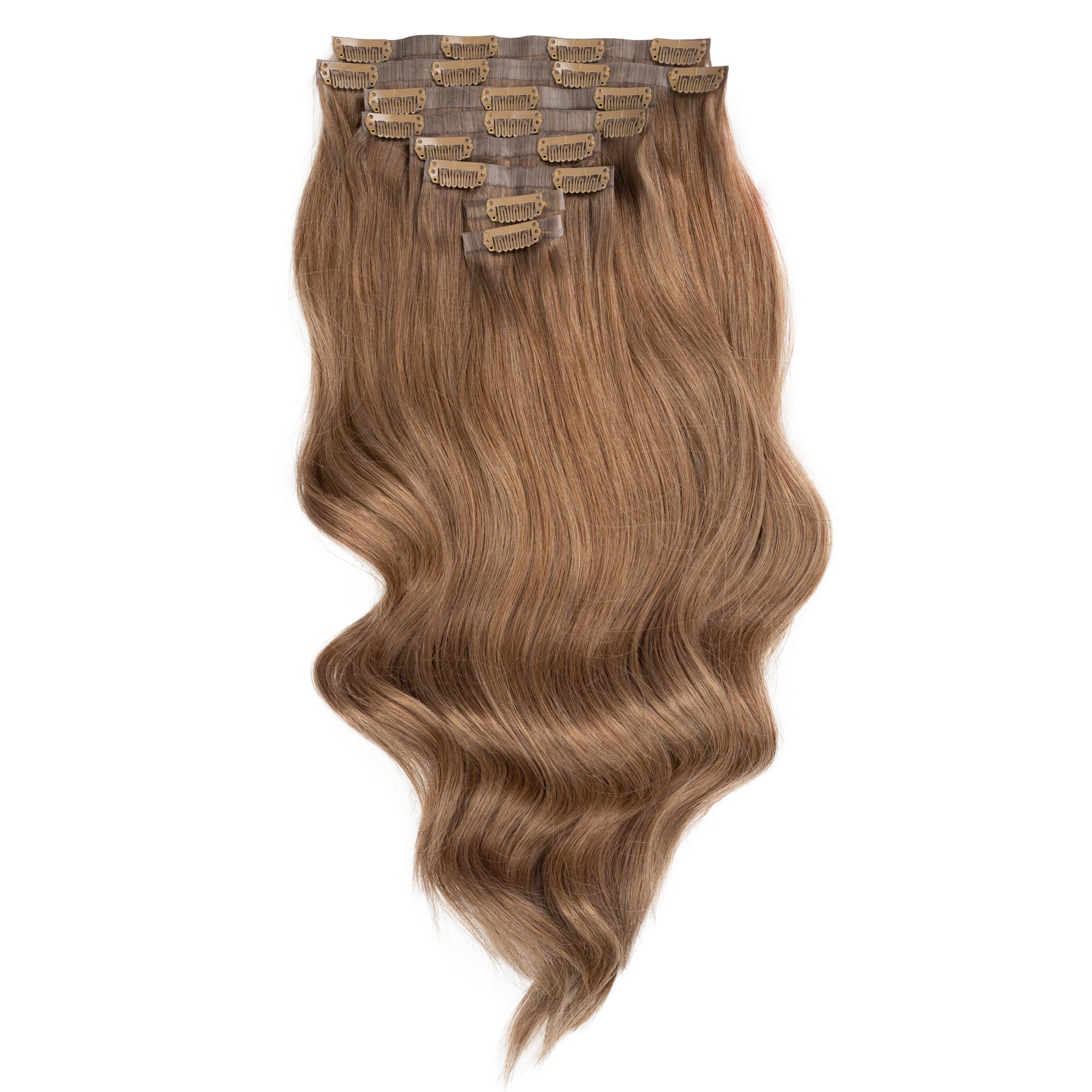 Deluxe Clip In Hair Extensions 20" Colour 10 Dark Blonde - Maneology Hair Extensions
