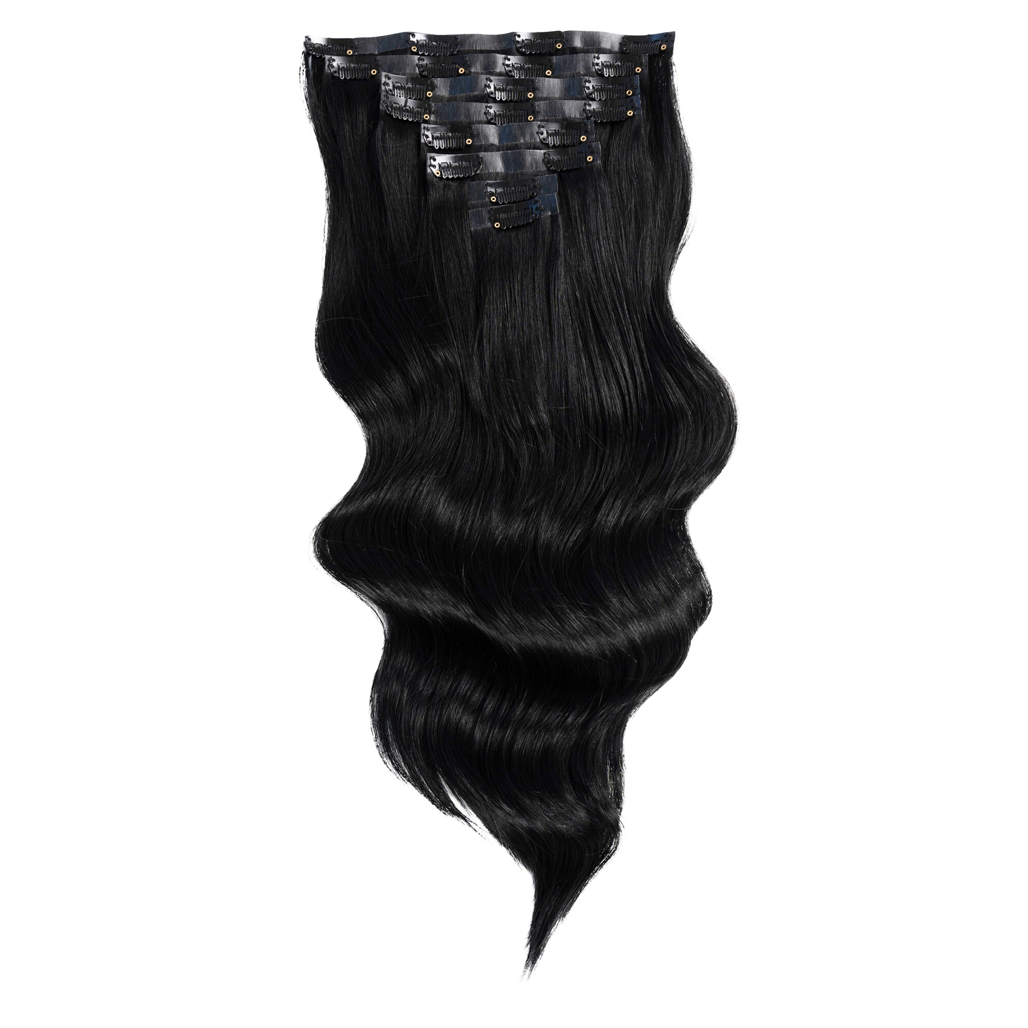 Empress Deluxe Clip In Hair Extensions 20" Colour 1 Black - Maneology Hair Extensions