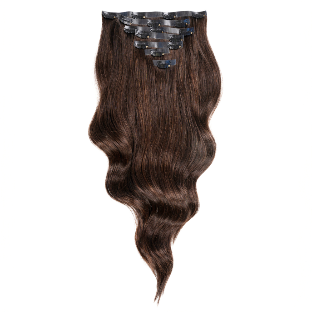 Duchess Elegant Clip-in Hair Extensions 20" 1B Brown/Black - Maneology Hair Extensions