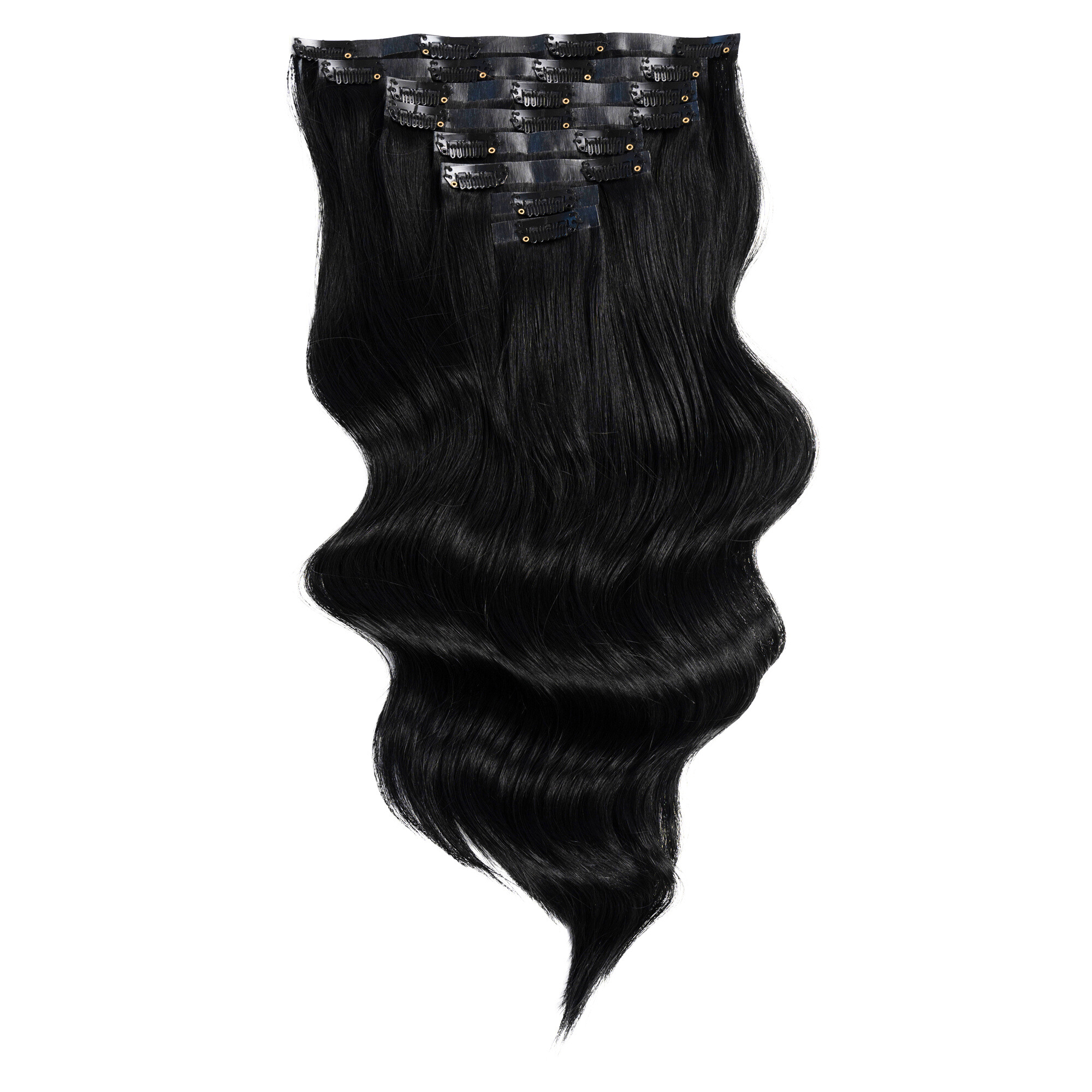 Empress Deluxe Clip-in Hair Extensions 18" Colour 1 Black - Maneology Hair Extensions