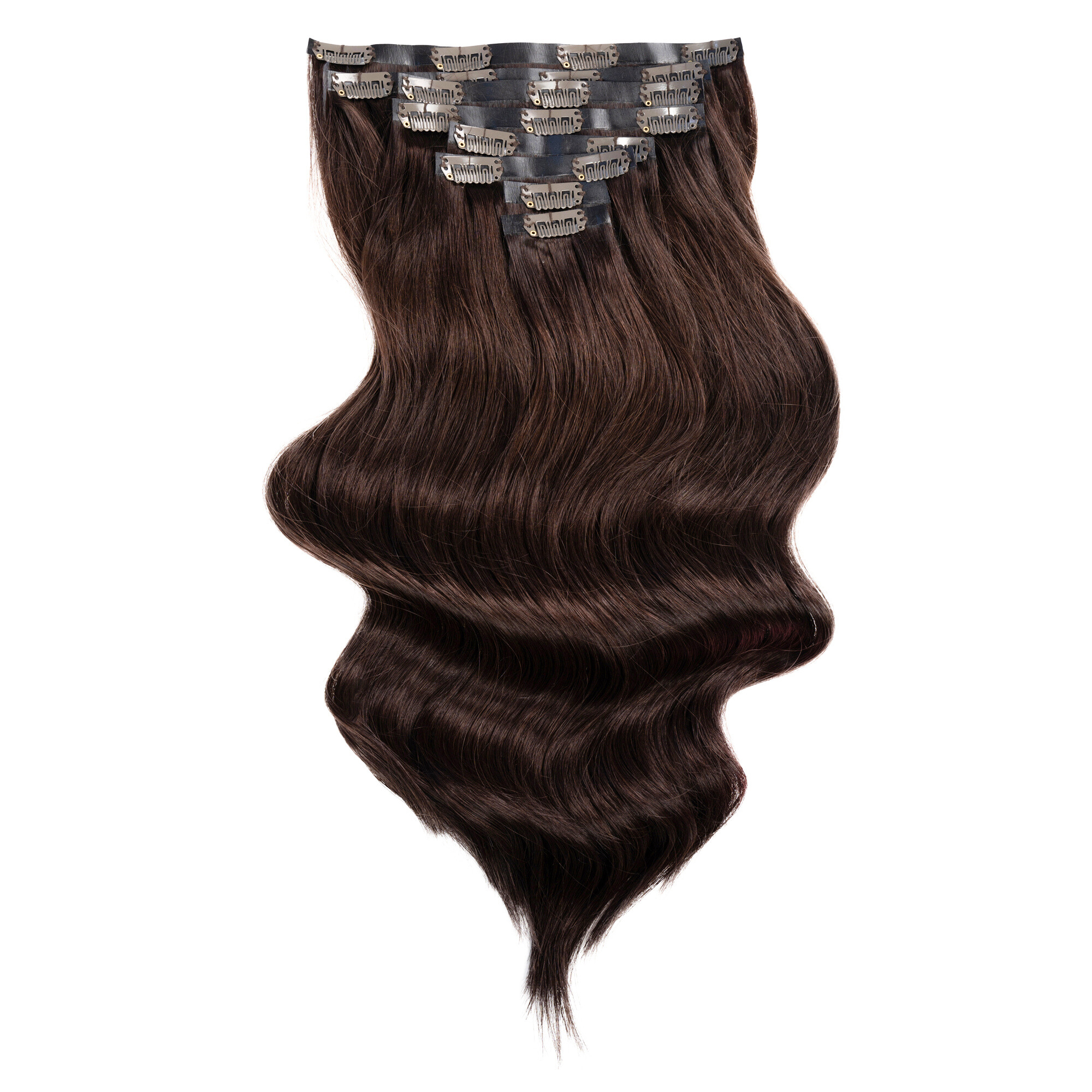 Empress Deluxe Clip-in Hair Extensions 18" Colour 2 Dark Brown - Maneology Hair Extensions