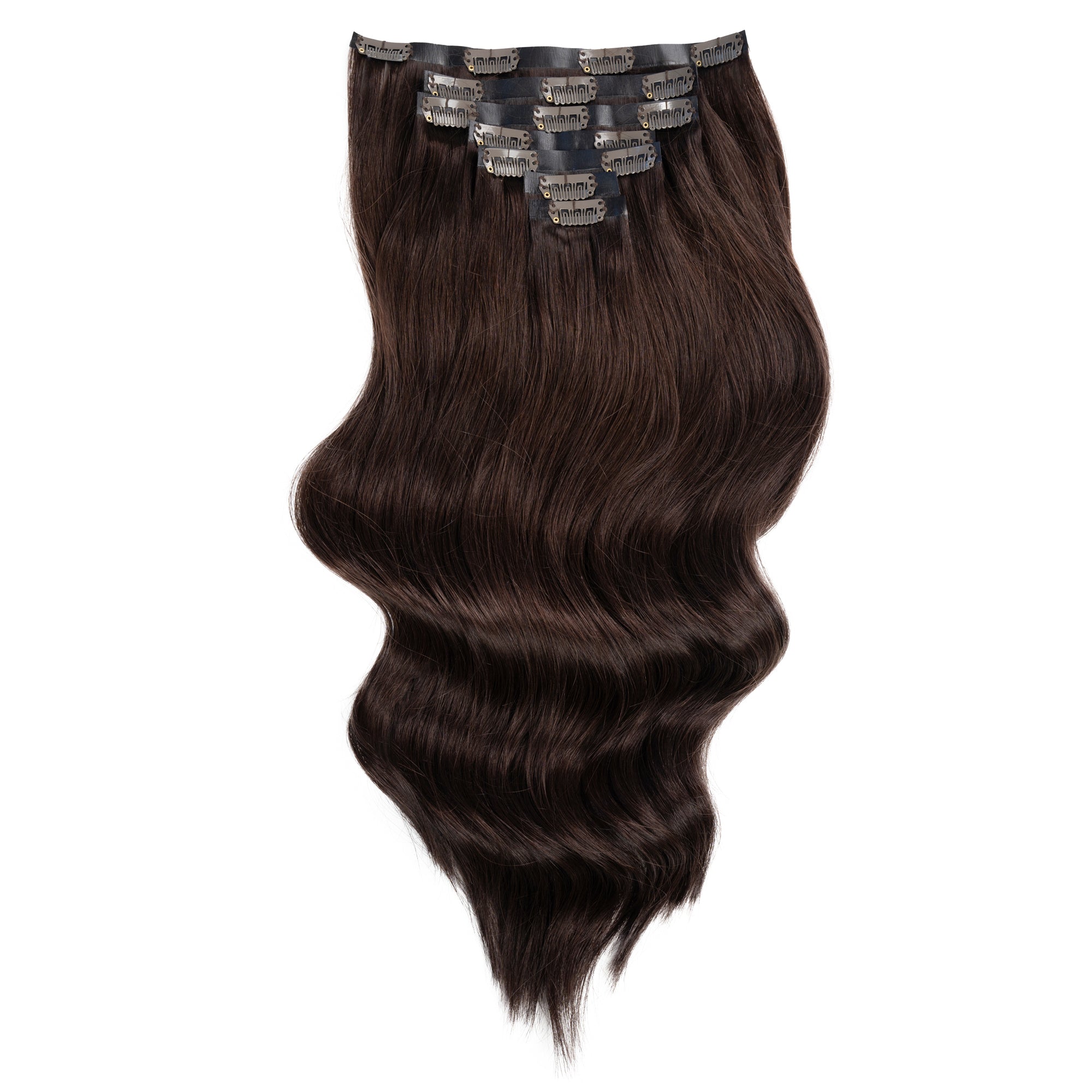 Duchess Elegant Clip-in Hair Extensions 16" Colour 2 Dark Brown - Maneology Hair Extensions