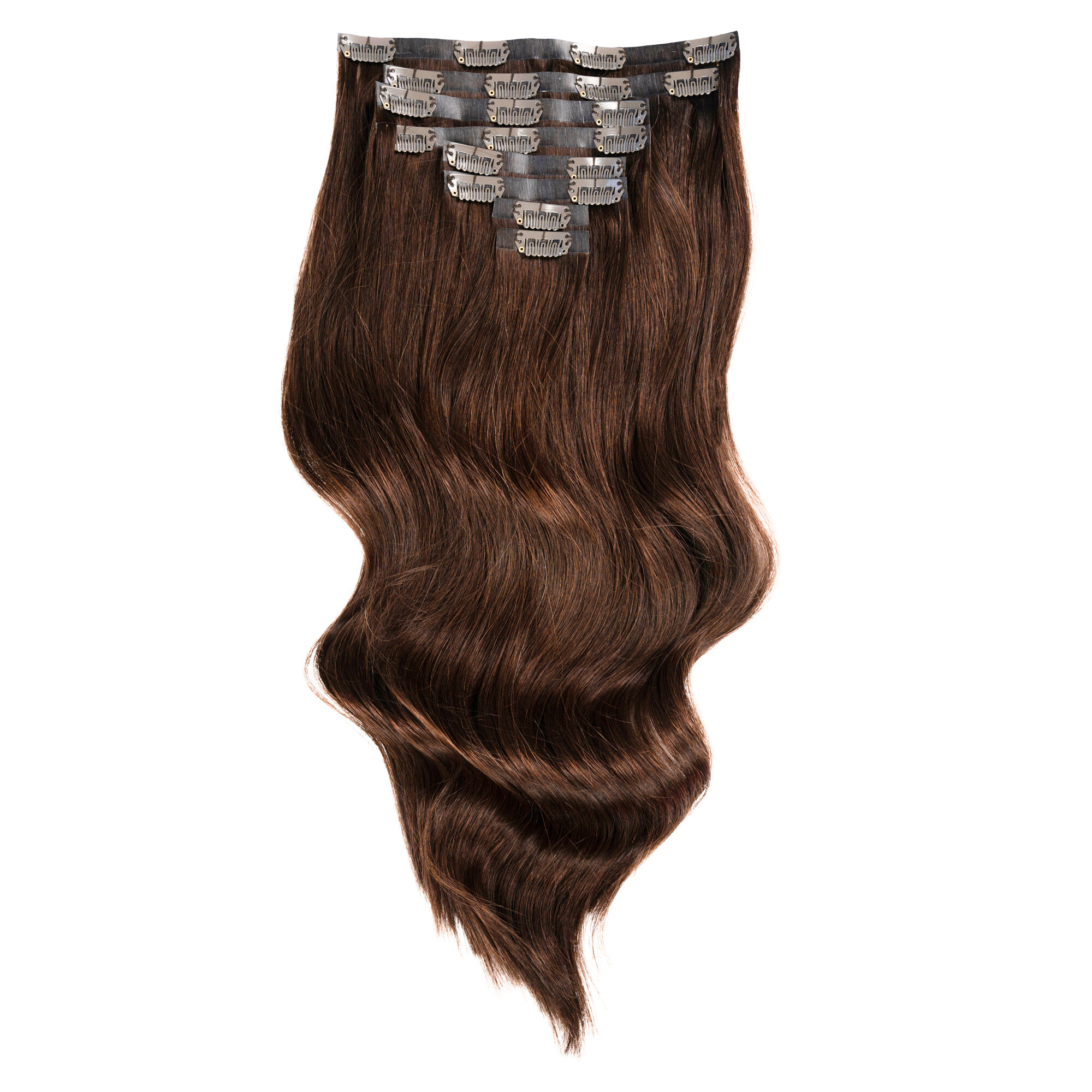 Empress Deluxe Clip In Hair Extensions 20"  Colour 4 Brown - Maneology Hair Extensions