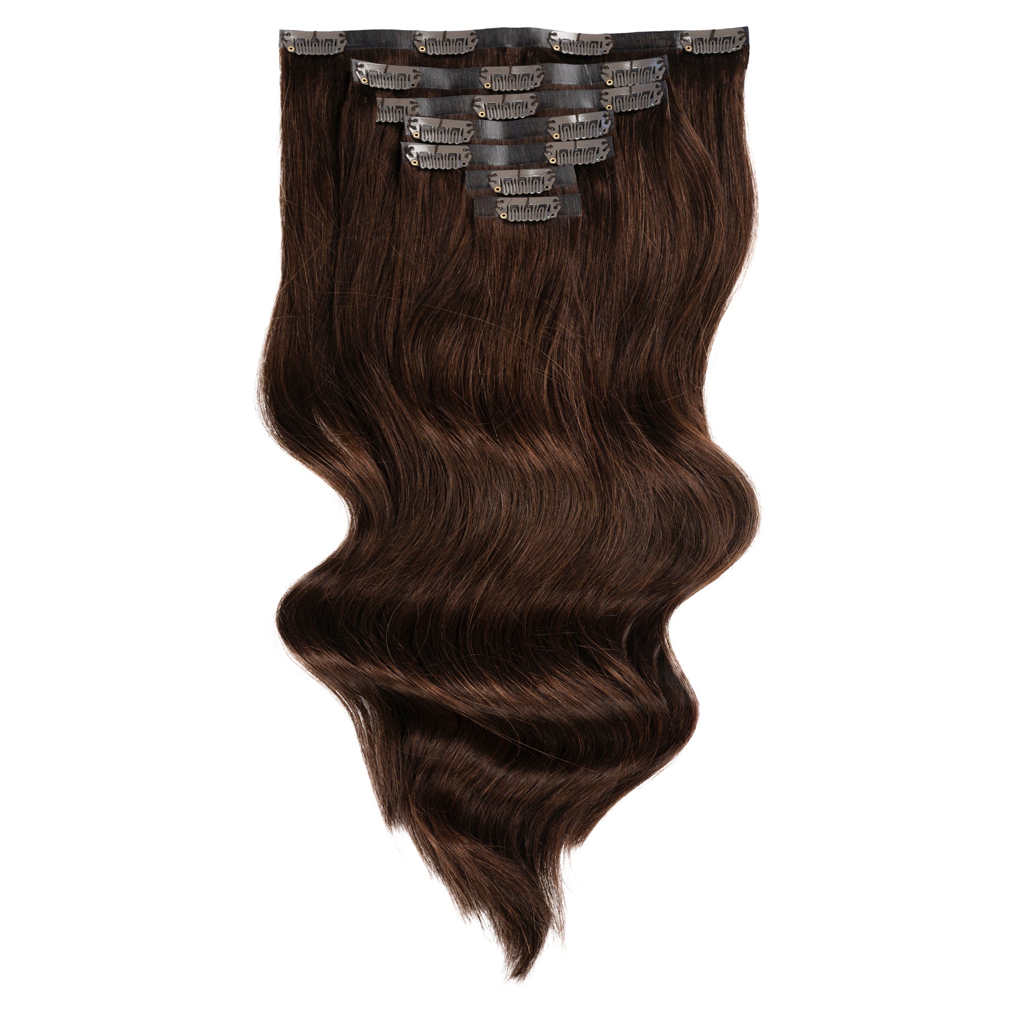 Duchess Elegant Clip in Hair Extensions 14 Colour 4 Coco Brown 120G