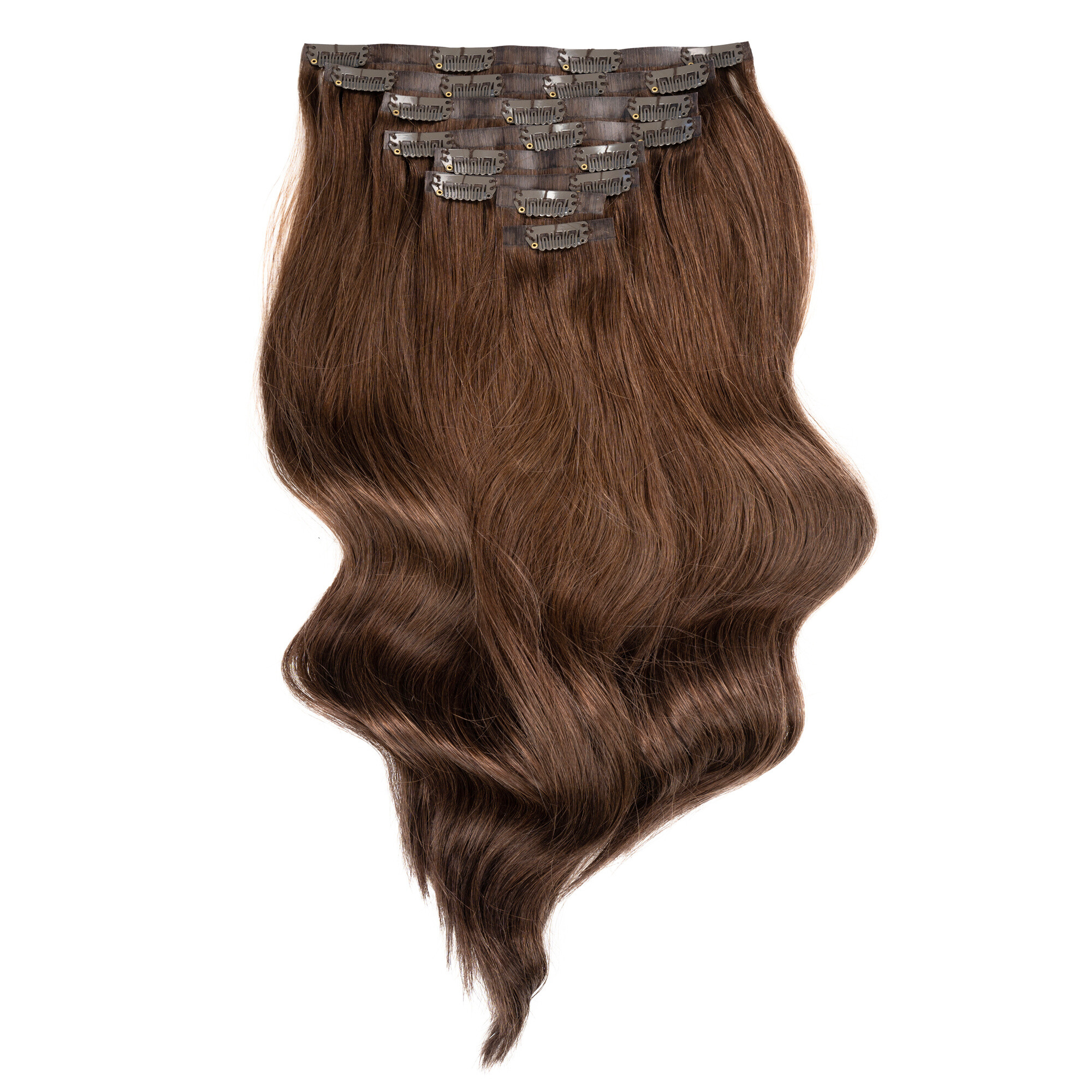 Empress Deluxe Clip-in Hair Extensions 18"Colour 6 Warm Brown - Maneology Hair Extensions